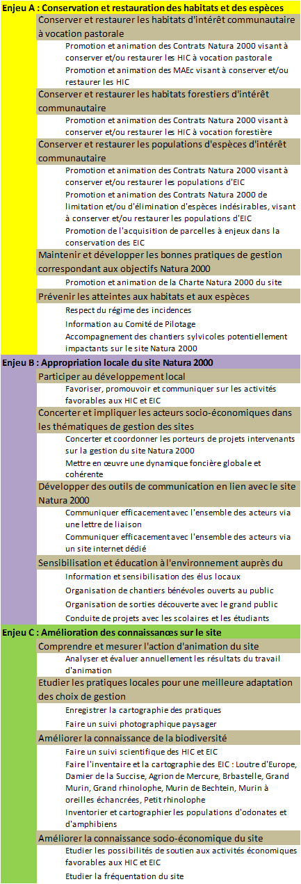 Enjeux, objectifs et actions